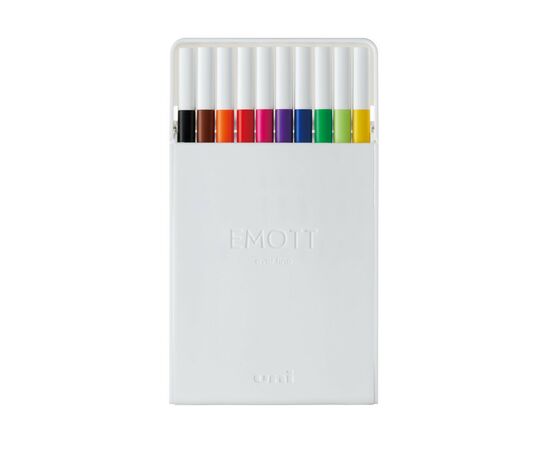 Лайнер UNI набор Emott Standard Color 0.4 мм 0.4 мм 10 цветов (PEM-SY/10C.01SC), изображение 2 Лайнер UNI набор Emott Standard Color 0.4 мм 0.4 мм 10 цветов (PEM-SY/10C.01SC), изображение 2