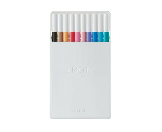 Лайнер UNI набор Emott Soft Pastel Color 0.4 мм 10 цветов (PEM-SY/10C.02SPC), изображение 2 Лайнер UNI набор Emott Soft Pastel Color 0.4 мм 10 цветов (PEM-SY/10C.02SPC), изображение 2