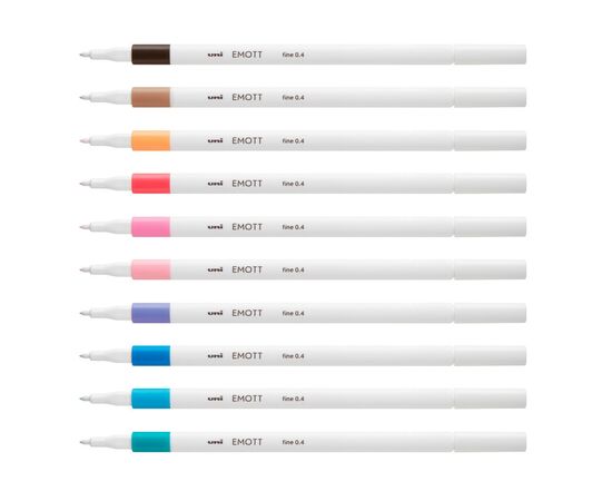 Лайнер UNI набор Emott Soft Pastel Color 0.4 мм 10 цветов (PEM-SY/10C.02SPC), изображение 4 Лайнер UNI набор Emott Soft Pastel Color 0.4 мм 10 цветов (PEM-SY/10C.02SPC), изображение 4