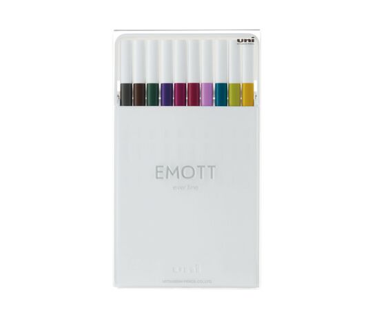 Лайнер UNI набор Emott Calm-tone Dark Color 0.4 мм 10 цветов (PEM-SY/10C.03CTDC)