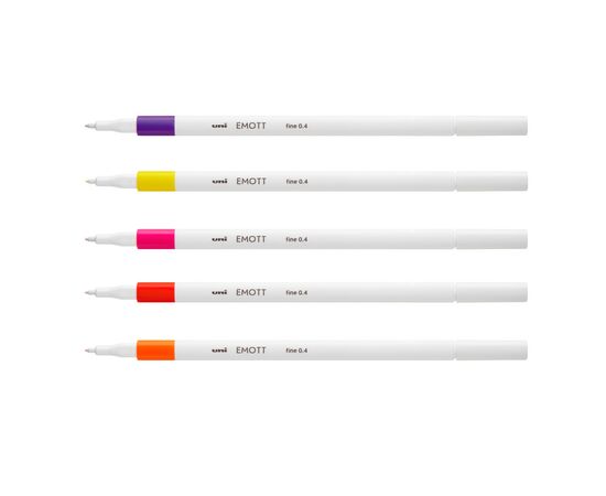 Лайнер UNI набор Emott Passion Color 0.4 мм 5 цветов (PEM-SY/5C.02PC), изображение 3 Лайнер UNI набор Emott Passion Color 0.4 мм 5 цветов (PEM-SY/5C.02PC), изображение 3