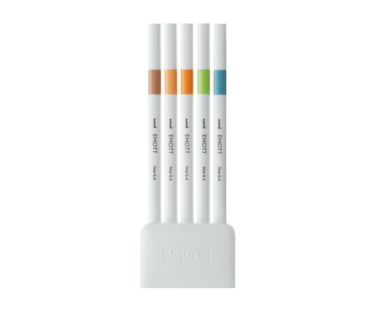 Лайнер UNI набор Emott Nature Color 0.4 мм 5 цветов (PEM-SY/5C.06NC), изображение 2 Лайнер UNI набор Emott Nature Color 0.4 мм 5 цветов (PEM-SY/5C.06NC), изображение 2