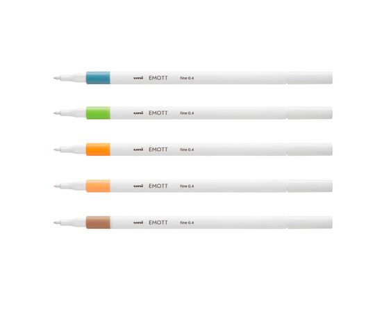 Лайнер UNI набор Emott Nature Color 0.4 мм 5 цветов (PEM-SY/5C.06NC), изображение 3 Лайнер UNI набор Emott Nature Color 0.4 мм 5 цветов (PEM-SY/5C.06NC), изображение 3