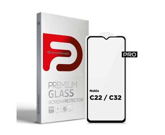 Скло захисне Armorstandart Pro Nokia C22 / C32 Black (ARM66980)