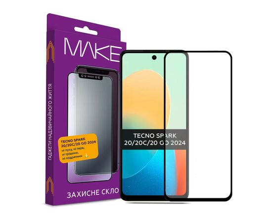 Стекло защитное MAKE Tecno Spark 20/20C/20 Go 2024 (MGF-TS20)