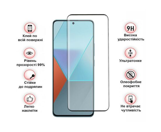 Стекло защитное BeCover Xiaomi Redmi Note 13 Pro Plus 5G Black (710655), изображение 3 Стекло защитное BeCover Xiaomi Redmi Note 13 Pro Plus 5G Black (710655), изображение 3