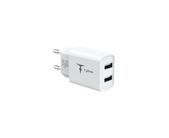 Зарядное устройство T-Phox TC-224 Pocket Dual USB White (TC-224 (W)), изображение 2 Зарядное устройство T-Phox TC-224 Pocket Dual USB White (TC-224 (W)), изображение 2