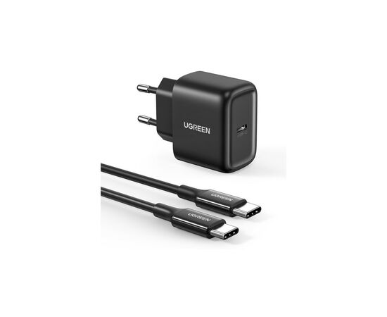 Зарядное устройство Ugreen CD250 25W Type-C PD Charger + C-C 2m Cable Black (UGR-50581)