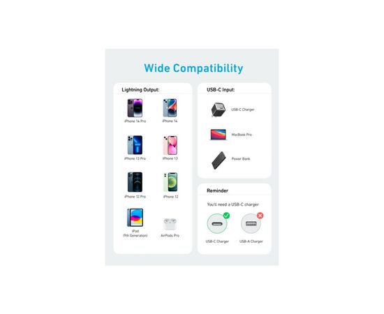 Дата кабель USB 2.0 AM to Lightning 1.8m 322 White Anker (A81B6H21), изображение 2 Дата кабель USB 2.0 AM to Lightning 1.8m 322 White Anker (A81B6H21), изображение 2