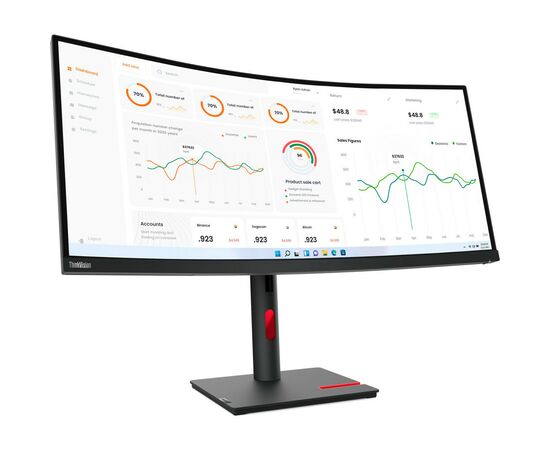 Монитор Lenovo T34w-30 with MC60 (63D4ZAT1UA), изображение 2 Монитор Lenovo T34w-30 with MC60 (63D4ZAT1UA), изображение 2
