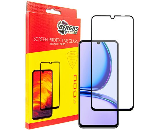 Скло захисне Dengos Realme C53 (black) (TGFG-339)