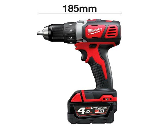 Шуруповерт Milwaukee M18 BDD-202С, 50Нм, 2x2Ah, кейс (4933443555), зображення 3 Шуруповерт Milwaukee M18 BDD-202С, 50Нм, 2x2Ah, кейс (4933443555), зображення 3