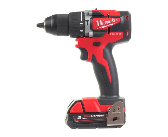 Шуруповерт Milwaukee M18 CBLPD-202C, 60Нм, 2x2Ah (4933464320), изображение 3 Шуруповерт Milwaukee M18 CBLPD-202C, 60Нм, 2x2Ah (4933464320), изображение 3