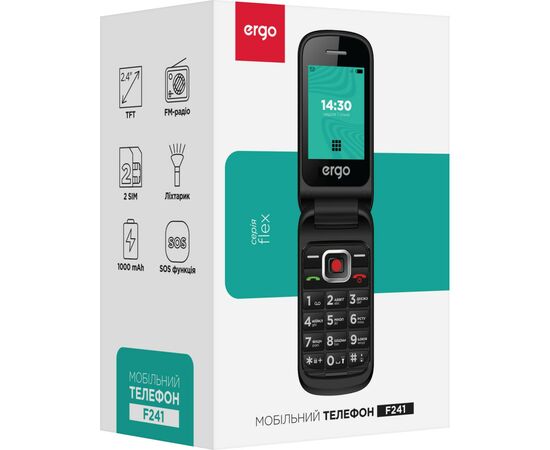Мобильный телефон Ergo F241 Red, изображение 5 Мобильный телефон Ergo F241 Red, изображение 5