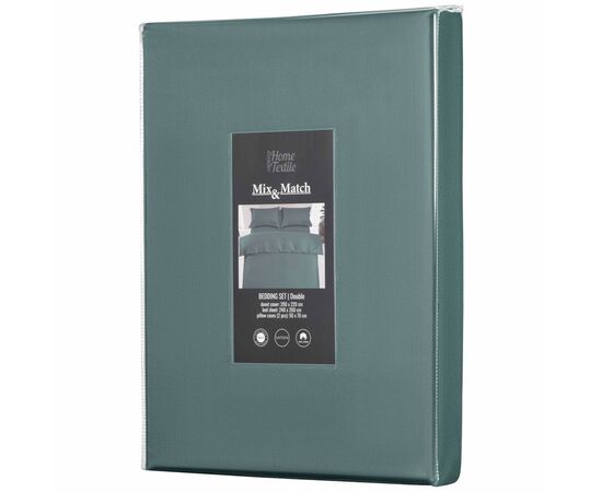 Постельное белье Ardesto Mix&Match Premium сатин зеленый евро 200х220 (ART2022SE), изображение 11