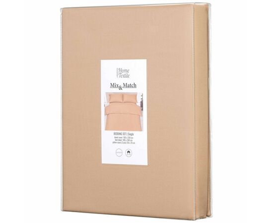 Постельное белье Ardesto Mix&Match сатин бежевый евро 200х220 (ART2022SI), изображение 11