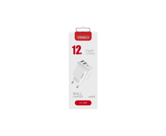Зарядний пристрій Intaleo 12W Fast Charge 2USB 2.4A white (1283126578281), зображення 2 Зарядний пристрій Intaleo 12W Fast Charge 2USB 2.4A white (1283126578281), зображення 2
