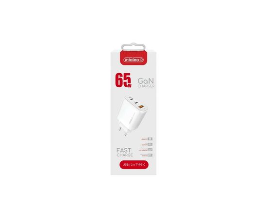 Зарядний пристрій Intaleo 65W GAN 2USB-C PD+USB-A QC 3.0 white (1283126559525), зображення 7 Зарядний пристрій Intaleo 65W GAN 2USB-C PD+USB-A QC 3.0 white (1283126559525), зображення 7