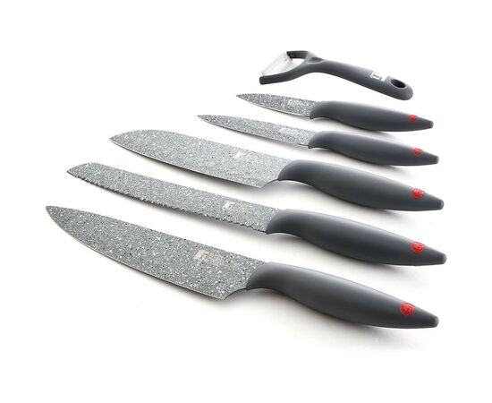 Набор ножей Bergner Star 6 предметів (BG-39325-GY), изображение 2 Набор ножей Bergner Star 6 предметів (BG-39325-GY), изображение 2