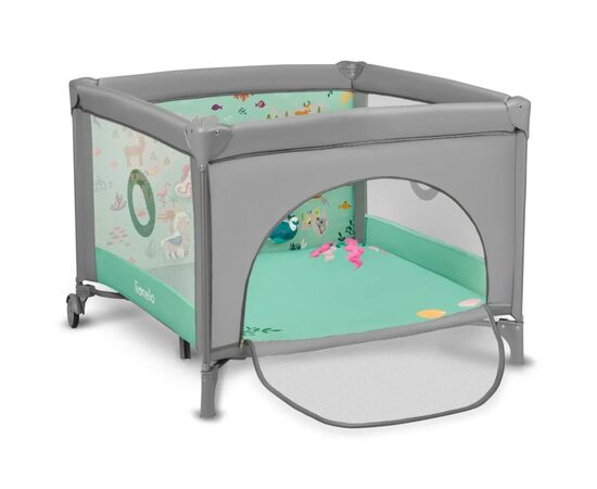 Детский манеж Lionelo Mille Grey Green (LO-MILLE GREY GREEN), изображение 2 Детский манеж Lionelo Mille Grey Green (LO-MILLE GREY GREEN), изображение 2