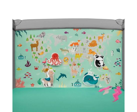 Детский манеж Lionelo Mille Grey Green (LO-MILLE GREY GREEN), изображение 5 Детский манеж Lionelo Mille Grey Green (LO-MILLE GREY GREEN), изображение 5
