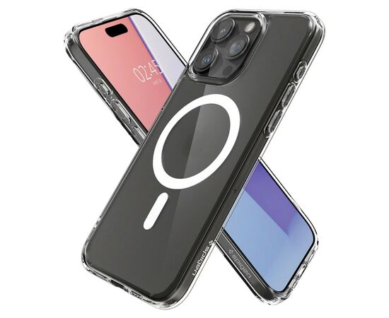 Чехол для мобильного телефона Spigen iPhone 15 Pro Max Ultra Hybrid MagFit Frost Clear (ACS06580), изображение 4 Чехол для мобильного телефона Spigen iPhone 15 Pro Max Ultra Hybrid MagFit Frost Clear (ACS06580), изображение 4