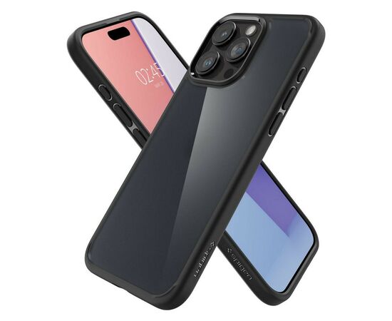 Чехол для мобильного телефона Spigen iPhone 15 Pro Max Ultra Hybrid Frost Black (ACS06568), изображение 4 Чехол для мобильного телефона Spigen iPhone 15 Pro Max Ultra Hybrid Frost Black (ACS06568), изображение 4