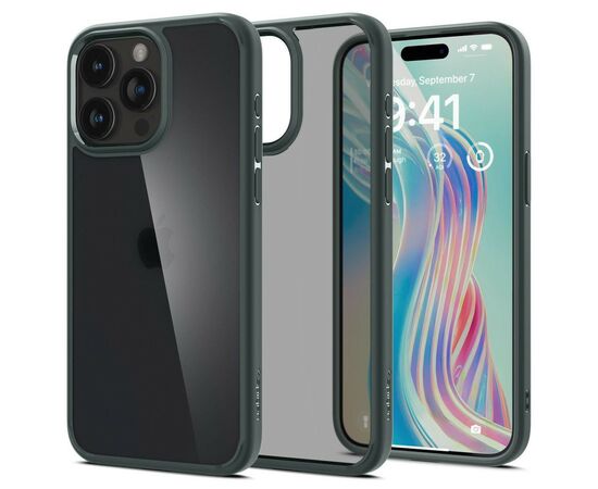 Чехол для мобильного телефона Spigen iPhone 15 Pro Max Ultra Hybrid Frost Green (ACS06569), изображение 8 Чехол для мобильного телефона Spigen iPhone 15 Pro Max Ultra Hybrid Frost Green (ACS06569), изображение 8