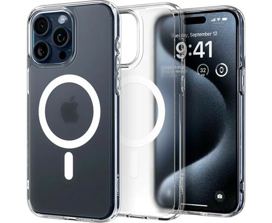 Чехол для мобильного телефона Spigen iPhone 15 Pro Ultra Hybrid MagFit Frost Clear (ACS06719), изображение 9 Чехол для мобильного телефона Spigen iPhone 15 Pro Ultra Hybrid MagFit Frost Clear (ACS06719), изображение 9