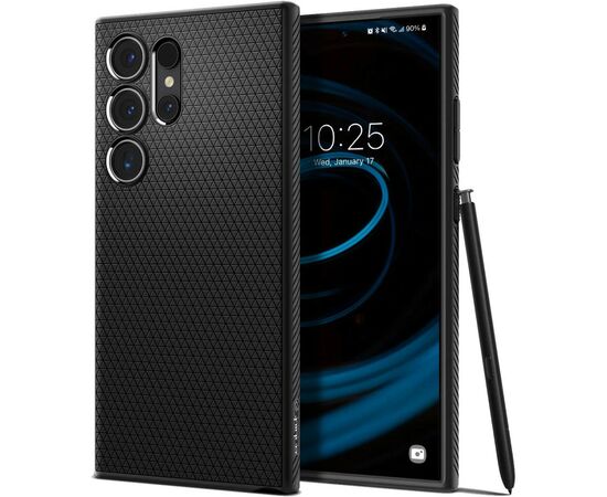 Чехол для мобильного телефона Spigen Samsung Galaxy S24 Ultra Liquid Air Matte Black (ACS07287), изображение 12 Чехол для мобильного телефона Spigen Samsung Galaxy S24 Ultra Liquid Air Matte Black (ACS07287), изображение 12