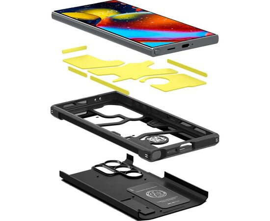 Чехол для мобильного телефона Spigen Samsung Galaxy S24 Ultra Tough Armor Black (ACS07300), изображение 11 Чехол для мобильного телефона Spigen Samsung Galaxy S24 Ultra Tough Armor Black (ACS07300), изображение 11
