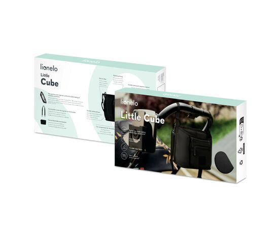 Сумка для мамы Lionelo Little Cube Black Carbon (LO-LITTLE CUBE BLACK CARBON), изображение 4 Сумка для мамы Lionelo Little Cube Black Carbon (LO-LITTLE CUBE BLACK CARBON), изображение 4