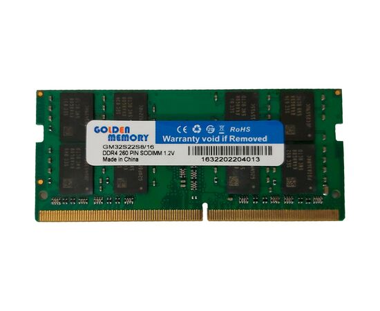Модуль памяти для ноутбука SoDIMM DDR4 16GB 3200 MHz Golden Memory (GM32S22S8/16)