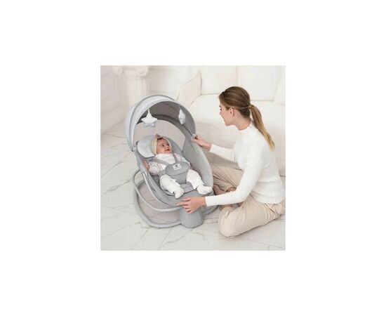 Кресло-качалка Mastela Укачивающий центр-шезлонг 4 в 1 light gray (Mastela 8113), изображение 6 Кресло-качалка Mastela Укачивающий центр-шезлонг 4 в 1 light gray (Mastela 8113), изображение 6