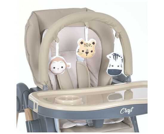 Стульчик для кормления El Camino ME 1115-W CRAFT beige (ME 1115-W beige), изображение 7 Стульчик для кормления El Camino ME 1115-W CRAFT beige (ME 1115-W beige), изображение 7