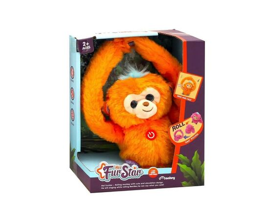 Интерактивная игрушка Bambi Обезьяна Оранжевая (MP 2304 orange), изображение 3 Интерактивная игрушка Bambi Обезьяна Оранжевая (MP 2304 orange), изображение 3