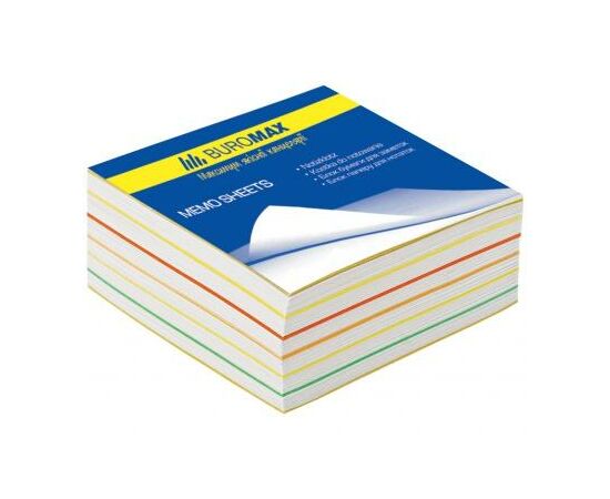 Папір для нотаток Buromax Rainbow 80х80х30мм, unglued (BM.2233)