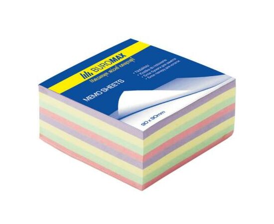 Папір для нотаток Buromax DECOR 90х90х40мм, glued (BM.2284)