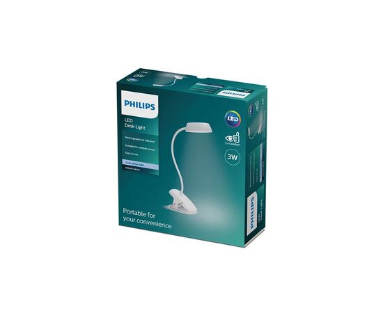 Настольная лампа Philips LED Reading Desk lamp Donutclip білий (929003179707), изображение 3 Настольная лампа Philips LED Reading Desk lamp Donutclip білий (929003179707), изображение 3