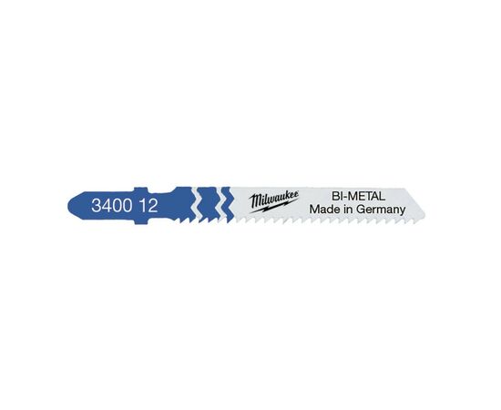 Полотно Milwaukee для лобзика T118BF Bi-Metal, 55мм/шаг зуба 2,0мм,5шт, универсальные (4932340012)
