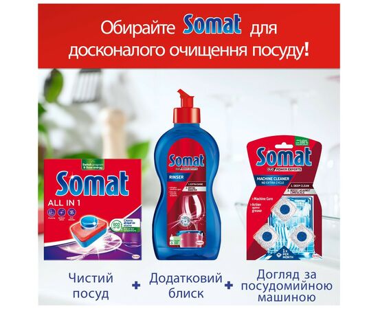 Таблетки для посудомоечных машин Somat All in 1 110 шт. (9000101577044), изображение 8 Таблетки для посудомоечных машин Somat All in 1 110 шт. (9000101577044), изображение 8