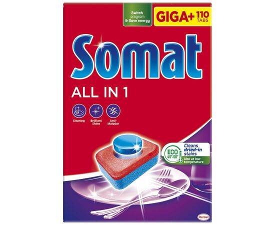 Таблетки для посудомийних машин Somat All in 1 110 шт. (9000101577044)