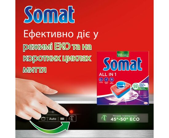 Таблетки для посудомоечных машин Somat All in 1 48 шт. (9000101591668), изображение 4 Таблетки для посудомоечных машин Somat All in 1 48 шт. (9000101591668), изображение 4