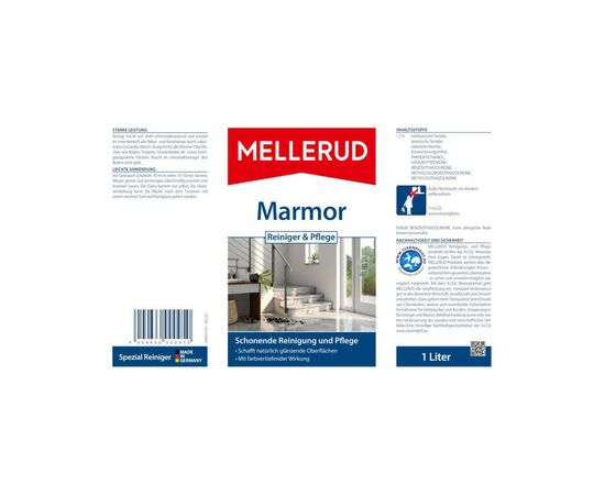 Средство для мытья пола Mellerud Для чистки и ухода за мрамором 1 л (4004666000950), изображение 3 Средство для мытья пола Mellerud Для чистки и ухода за мрамором 1 л (4004666000950), изображение 3