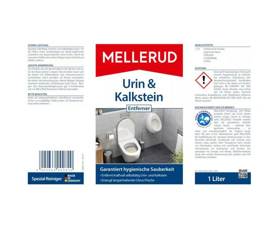 Жидкость для чистки ванн Mellerud Для удаления известнякового налета 1 л (4004666000820), изображение 5 Жидкость для чистки ванн Mellerud Для удаления известнякового налета 1 л (4004666000820), изображение 5