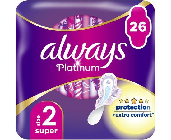 Гигиенические прокладки Always Platinum Super Размер 2 26 шт. (8001841913841)