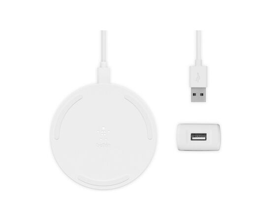 Зарядное устройство Belkin Pad Wireless Charging Qi, 15W, white (WIA002VFWH), изображение 5 Зарядное устройство Belkin Pad Wireless Charging Qi, 15W, white (WIA002VFWH), изображение 5