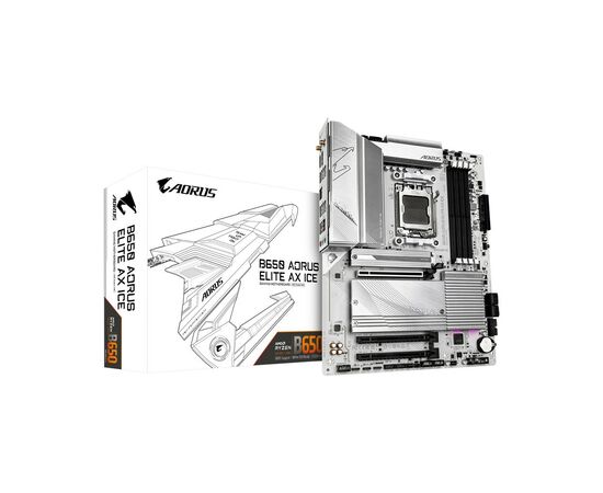 Материнская плата GIGABYTE B650 AORUS ELITE AX ICE (B650 A ELITE AX ICE), изображение 4 Материнская плата GIGABYTE B650 AORUS ELITE AX ICE (B650 A ELITE AX ICE), изображение 4