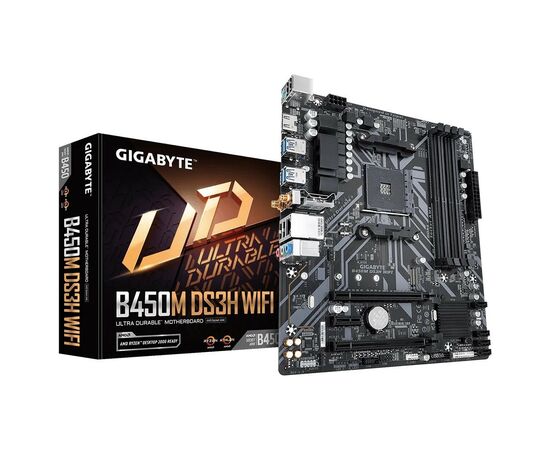 Материнская плата GIGABYTE B450M DS3H WIFI, изображение 4 Материнская плата GIGABYTE B450M DS3H WIFI, изображение 4