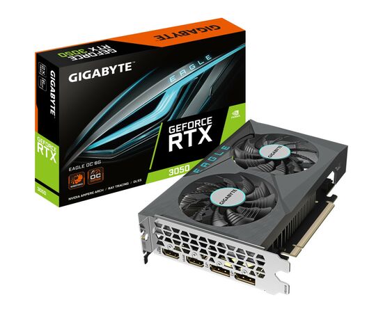 Видеокарта GIGABYTE GeForce RTX3050 6Gb EAGLE OC (GV-N3050EAGLE OC-6GD), изображение 7 Видеокарта GIGABYTE GeForce RTX3050 6Gb EAGLE OC (GV-N3050EAGLE OC-6GD), изображение 7